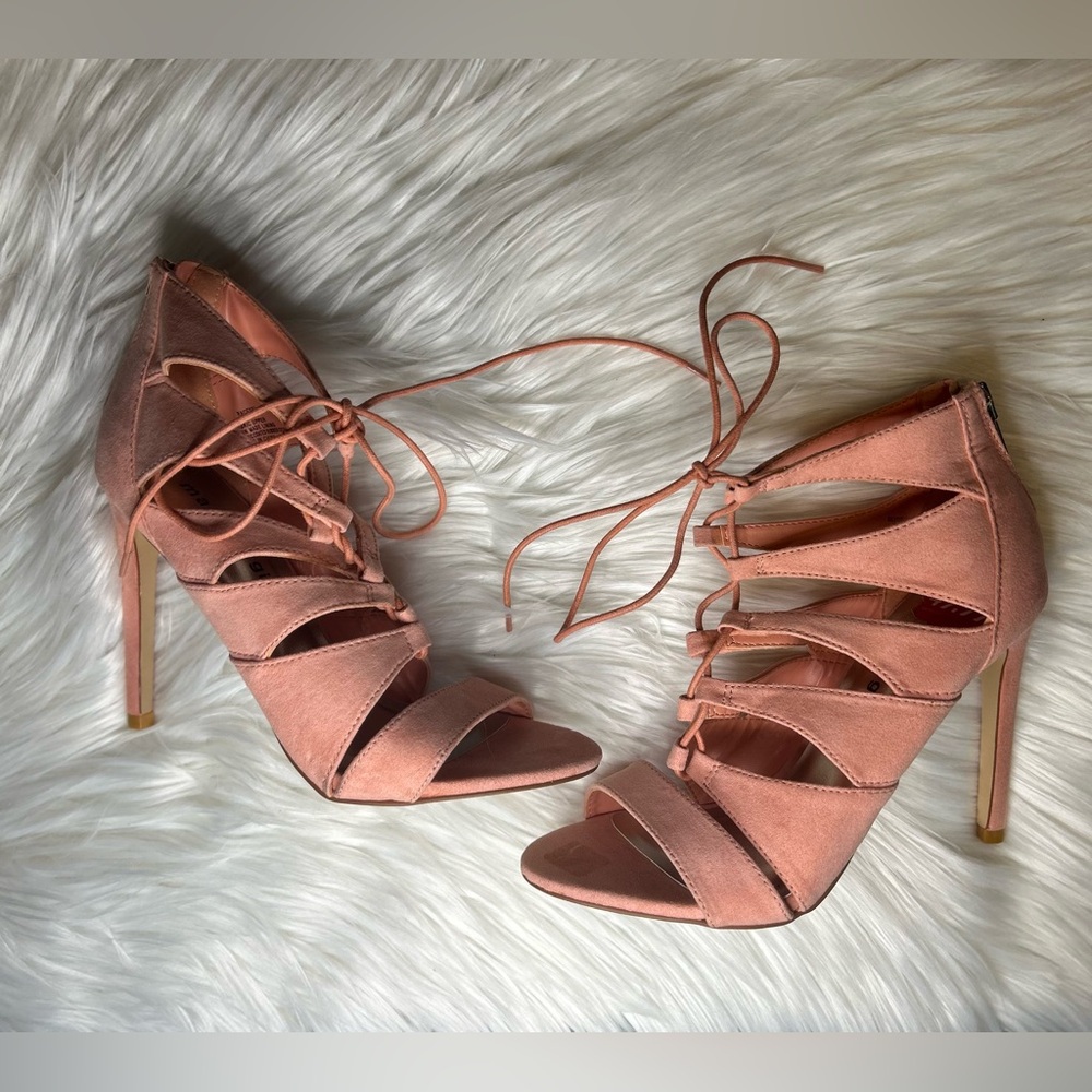 Madden Girl Pink Strappy Stiletto Heels